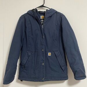 Carhartt Dark Blue Hooded Coat